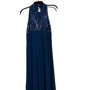 KLESSMAN SEQUENCE TEAL COCKTAIL DRESS SIZE MED. LONG